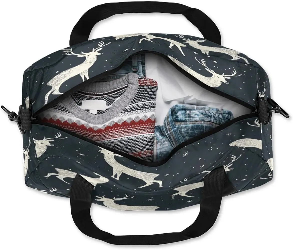 Sport Duffel Bag Deer Prints Kids Gym Bag Weekender Overnight Bags for Boys Girls Teens Carry On Workout Travel Bag
