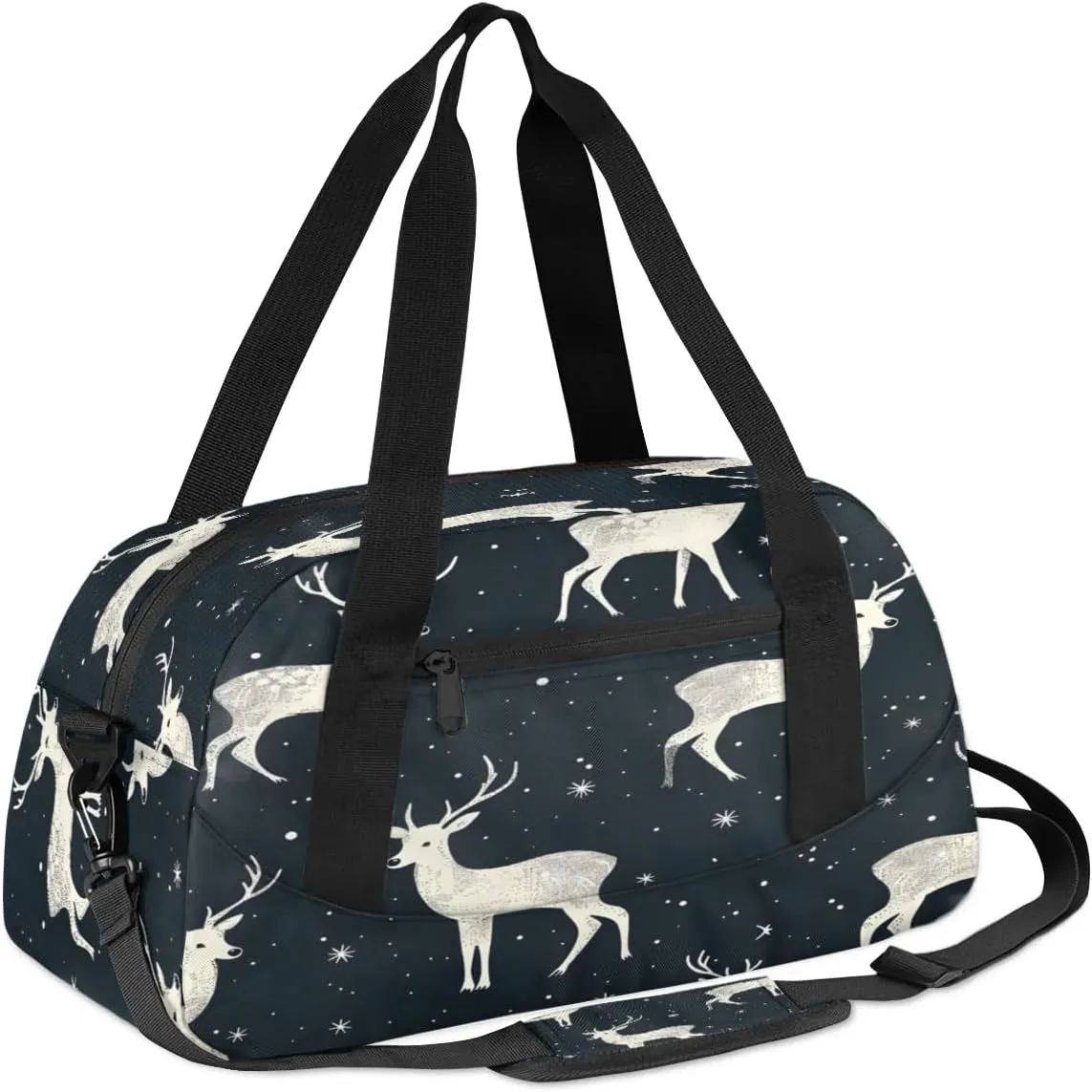 Sport Duffel Bag Deer Prints Kids Gym Bag Weekender Overnight Bags for Boys Girls Teens Carry On Workout Travel Bag