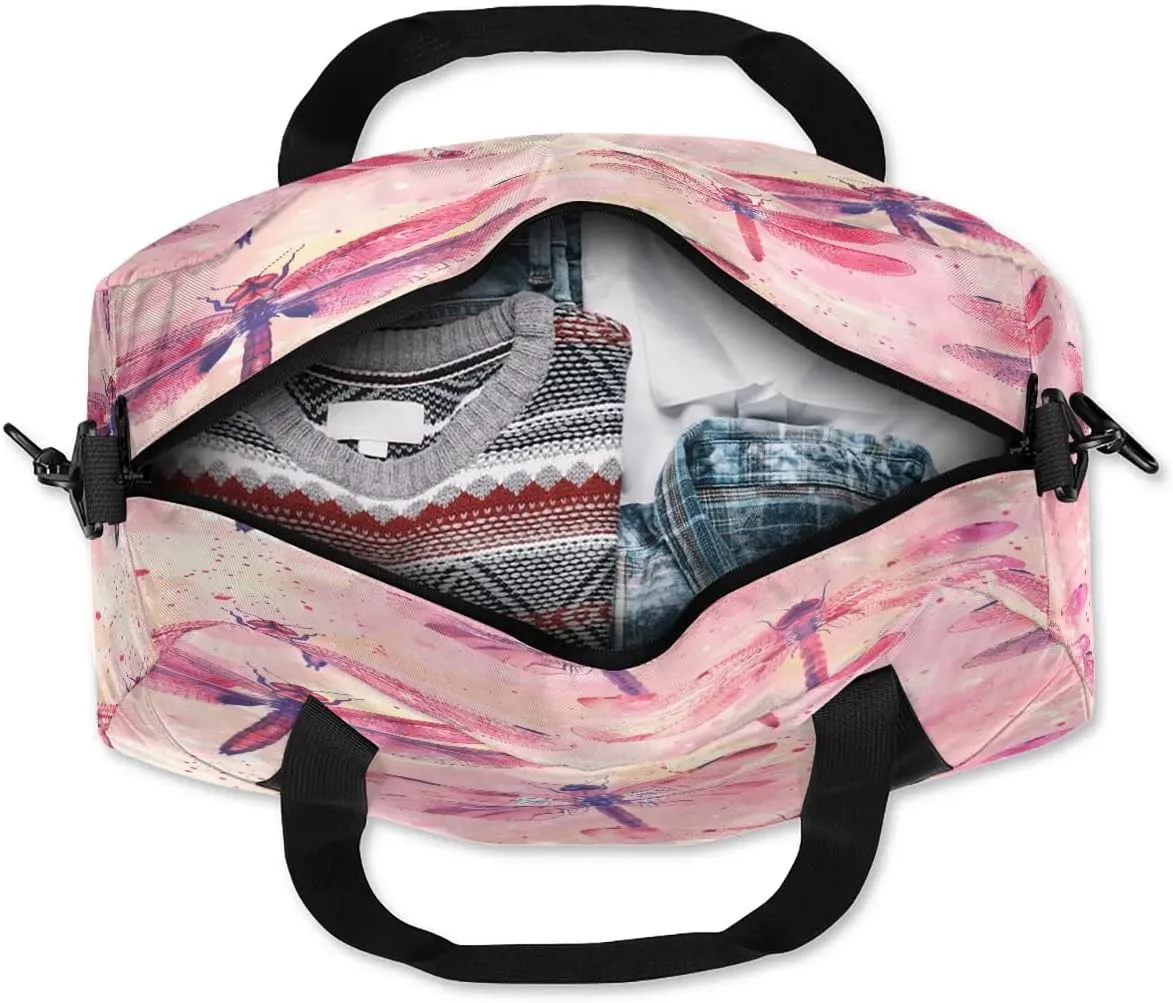 Sport Duffel Bag Dragonfly Themed Kids Gym Bag Weekender Overnight Bags for Boys Girls Teens Carry On Workout Travel Bag