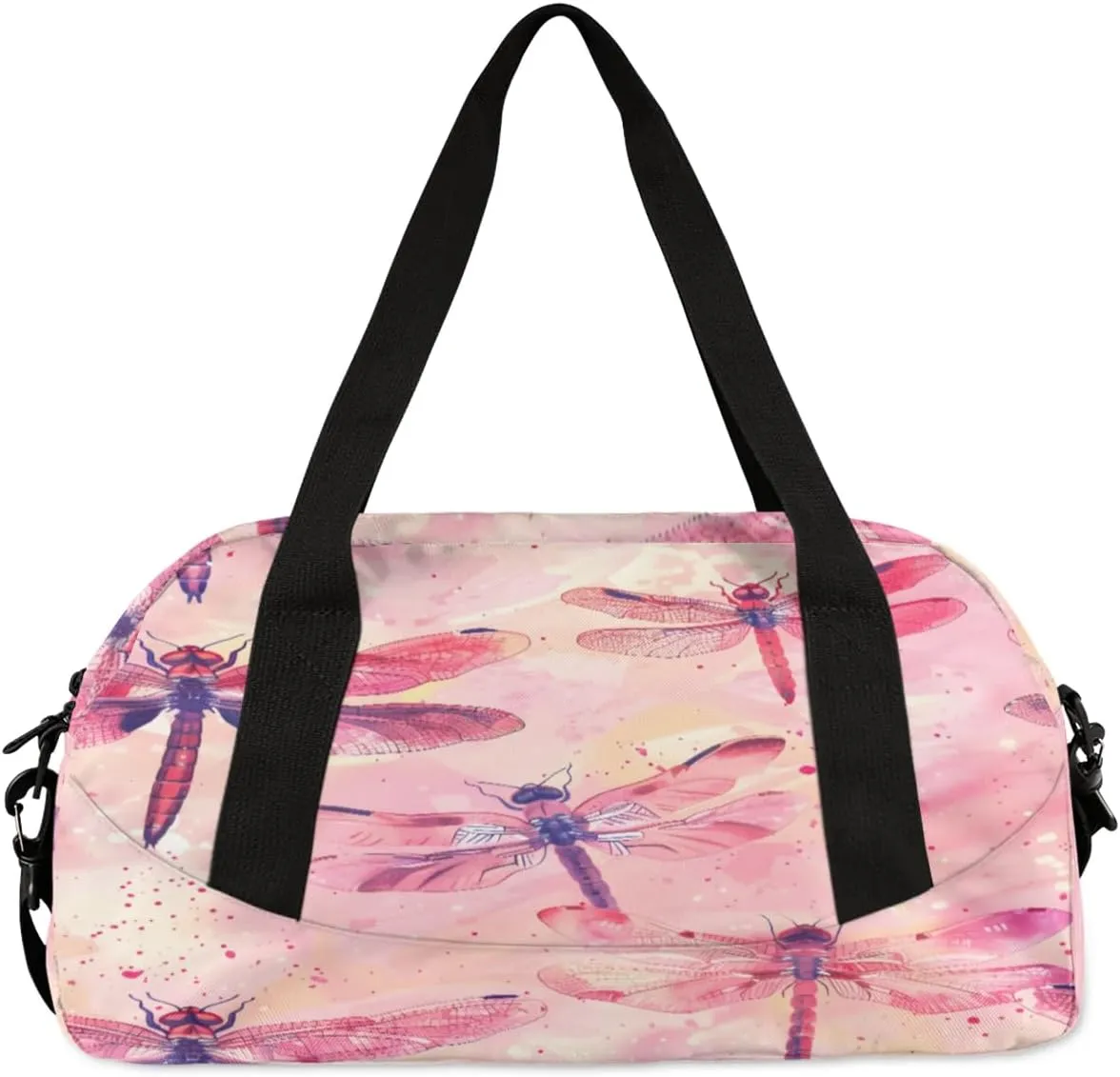 Sport Duffel Bag Dragonfly Themed Kids Gym Bag Weekender Overnight Bags for Boys Girls Teens Carry On Workout Travel Bag