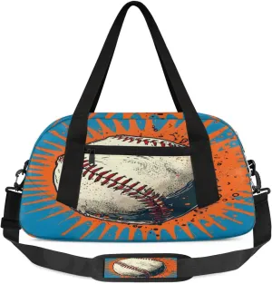 Sport Duffel Bag Fashion Baseball Kids Gym Bag Weekender Overnight Bags for Boys Girls Teens Carry On Workout Travel Bag