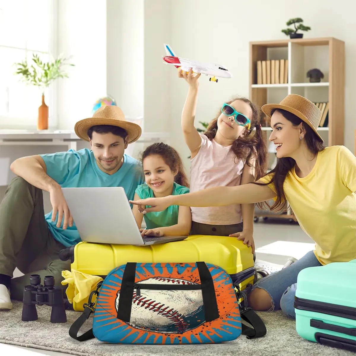 Sport Duffel Bag Fashion Baseball Kids Gym Bag Weekender Overnight Bags for Boys Girls Teens Carry On Workout Travel Bag