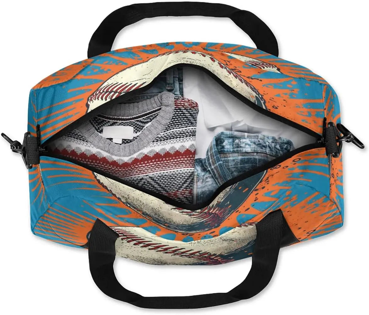 Sport Duffel Bag Fashion Baseball Kids Gym Bag Weekender Overnight Bags for Boys Girls Teens Carry On Workout Travel Bag