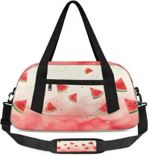 Sport Duffel Bag Fruit Watermelon Kids Gym Bag Weekender Overnight Bags for Boys Girls Teens Carry On Workout Travel Bag