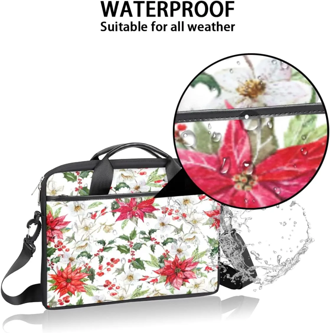 Sports Beach Volleyball Laptop Shoulder Messenger Bag Waterproof Laptop Briefcase with Handle and Padded Strap Case Sleeve