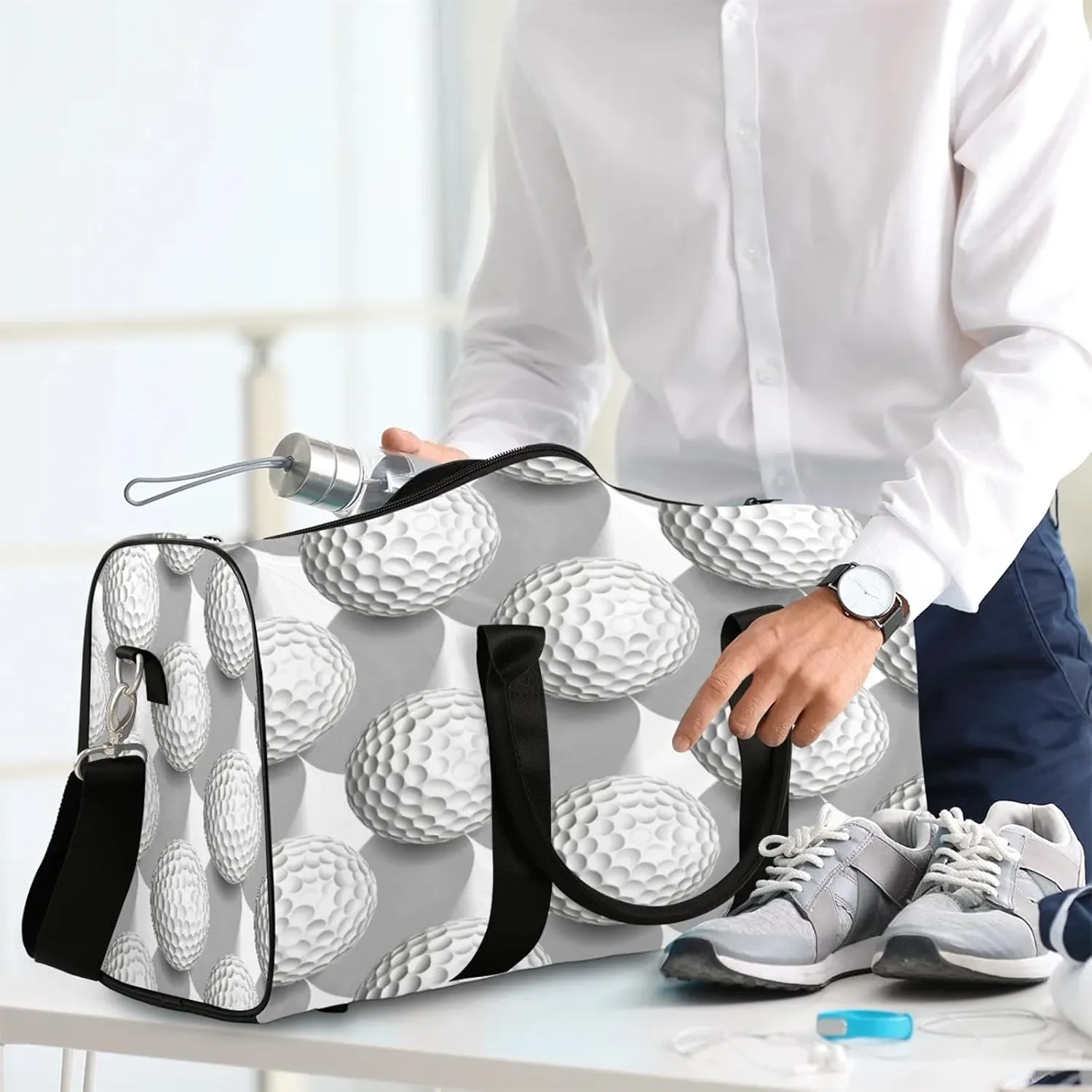 Sports Golf Travel Bag for Men Women, Gym Duffle Bags for Travel, Carry On Luggage Bag, Weekender Overnight Workout Bags