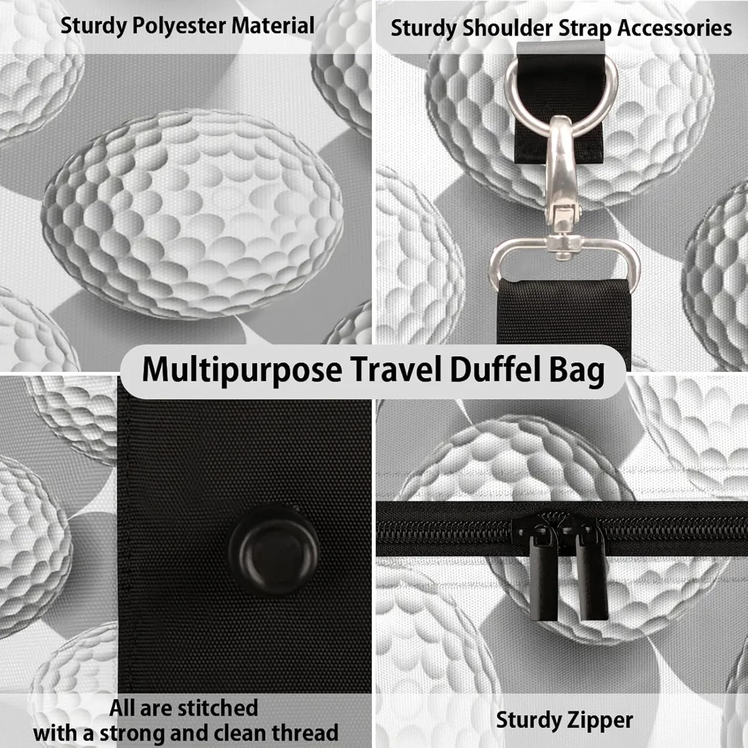 Sports Golf Travel Bag for Men Women, Gym Duffle Bags for Travel, Carry On Luggage Bag, Weekender Overnight Workout Bags