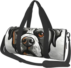 Sports Gym Bag for Women Men Travel Duffel Bag Tote Weekender Bag Carry on Overnight Bag for Travel Swimming Fitness Workout Sports American Bulldog Head Duffle Bag