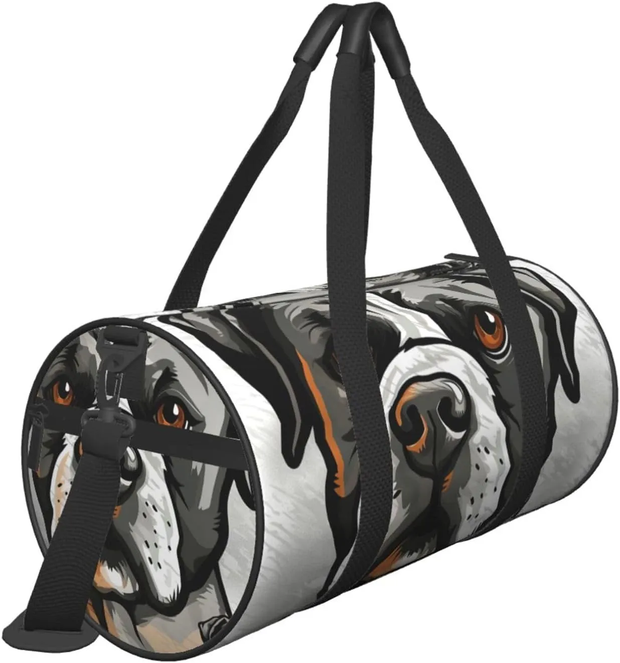 Sports Gym Bag for Women Men Travel Duffel Bag Tote Weekender Bag Carry on Overnight Bag for Travel Swimming Fitness Workout Sports American Bulldog Head Duffle Bag