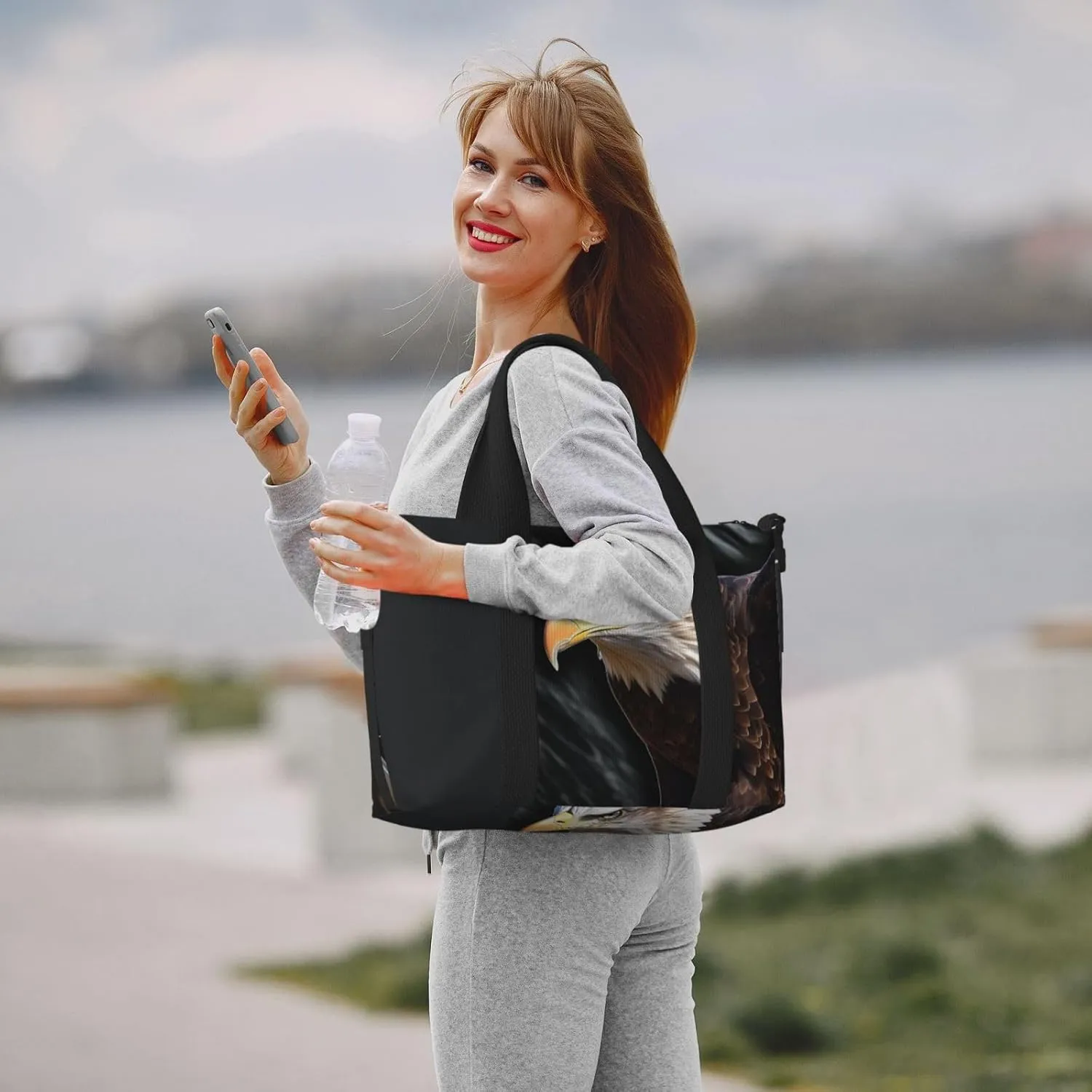 Sports Gym Bag for Women Men Travel Duffel Bag Tote Weekender Bag Carry on Overnight Bag for Travel Swimming Fitness Workout Sports An Eagle Duffle Bag