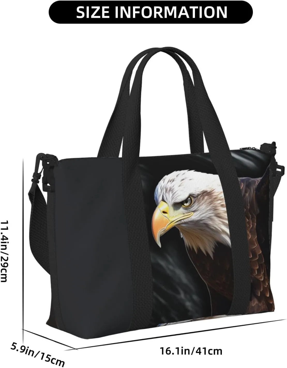 Sports Gym Bag for Women Men Travel Duffel Bag Tote Weekender Bag Carry on Overnight Bag for Travel Swimming Fitness Workout Sports An Eagle Duffle Bag