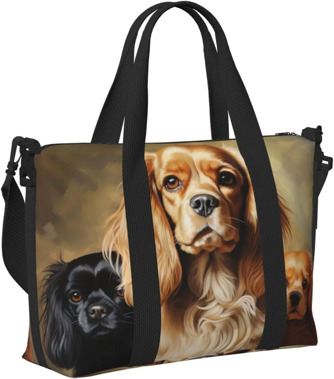 Sports Gym Bag for Women Men Travel Duffel Bag Tote Weekender Bag Carry on Overnight Bag for Travel Swimming Fitness Workout Sports Cocker Spaniel Duffle Bag