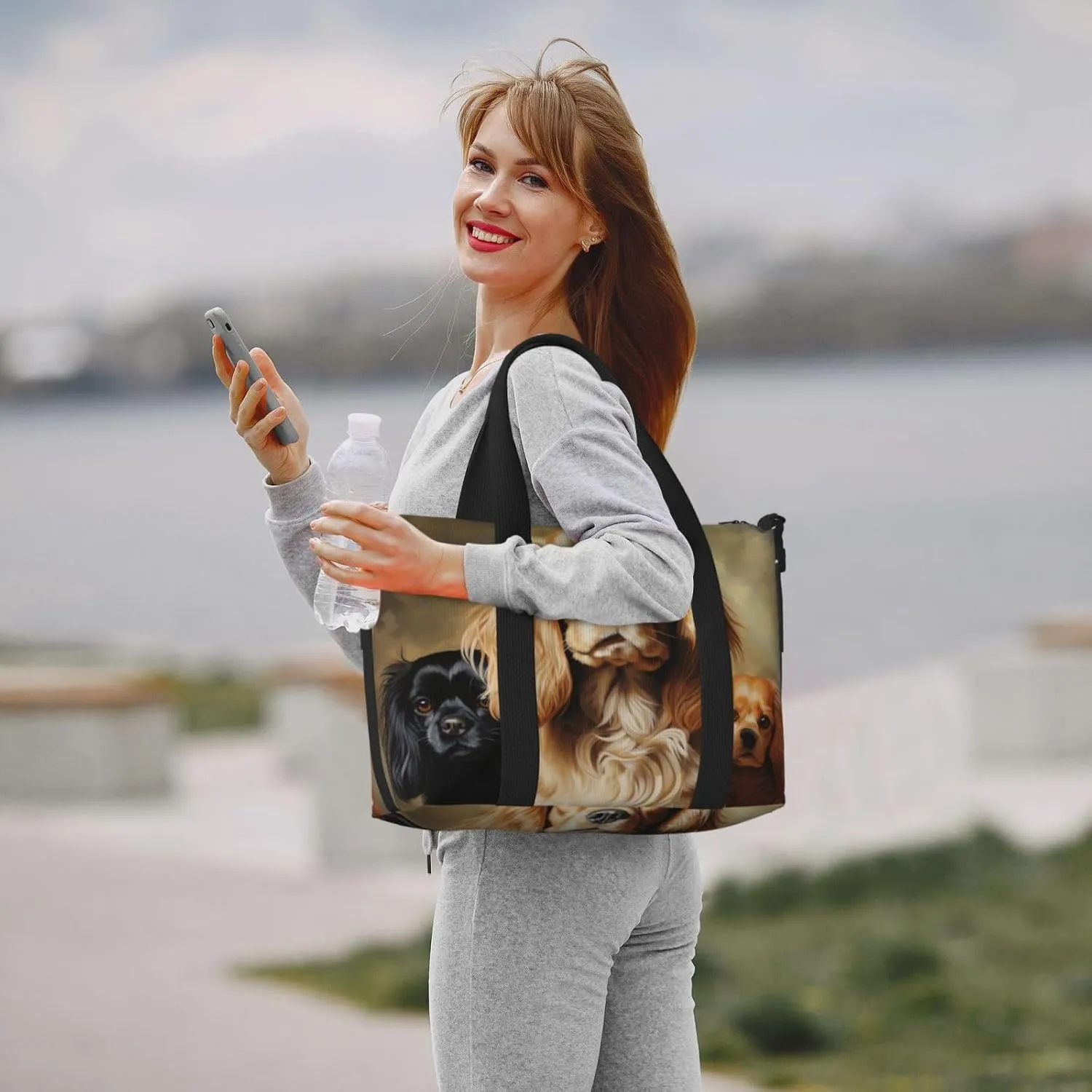 Sports Gym Bag for Women Men Travel Duffel Bag Tote Weekender Bag Carry on Overnight Bag for Travel Swimming Fitness Workout Sports Cocker Spaniel Duffle Bag
