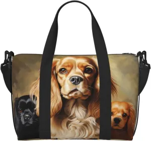Sports Gym Bag for Women Men Travel Duffel Bag Tote Weekender Bag Carry on Overnight Bag for Travel Swimming Fitness Workout Sports Cocker Spaniel Duffle Bag