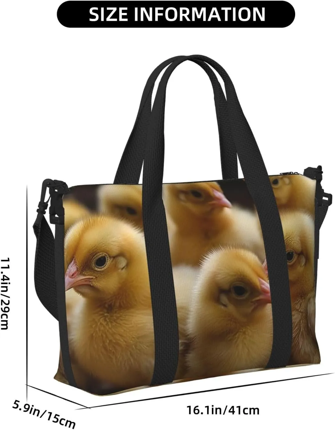 Sports Gym Bag for Women Men Travel Duffel Bag Tote Weekender Bag Carry on Overnight Bag for Travel Swimming Fitness Workout Sports Little Chickens Duffle Bag