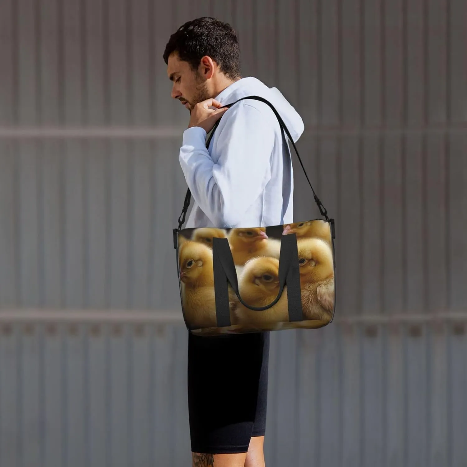 Sports Gym Bag for Women Men Travel Duffel Bag Tote Weekender Bag Carry on Overnight Bag for Travel Swimming Fitness Workout Sports Little Chickens Duffle Bag