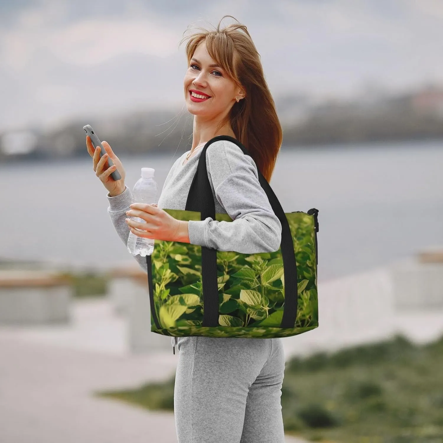 Sports Gym Bag for Women Men Travel Duffel Bag Tote Weekender Bag Carry on Overnight Bag for Travel Swimming Fitness Workout Sports Soybean Field Duffle Bag