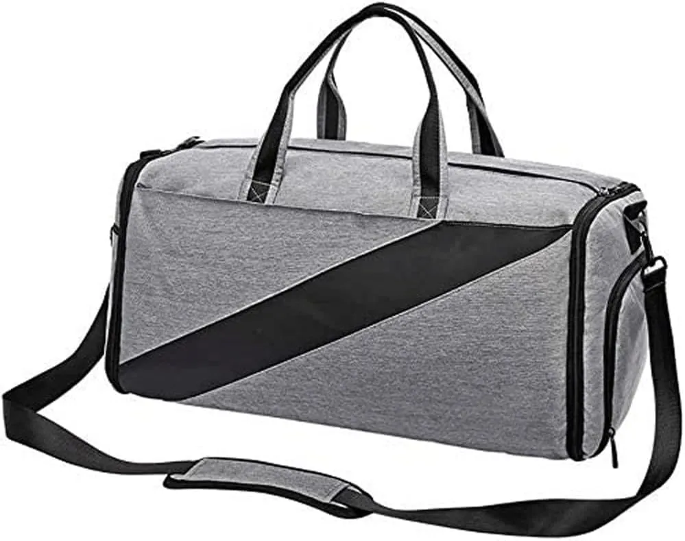 Sports Gym Bag with Wet Pocket & Shoes Compartment, Travel Bag Multifunctional Gym Bag for Men and Women (Color : Gray) (Gray)