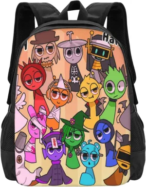 Sprunki Backpack Fashion Casual Travel Bag Classic Print Backpack
