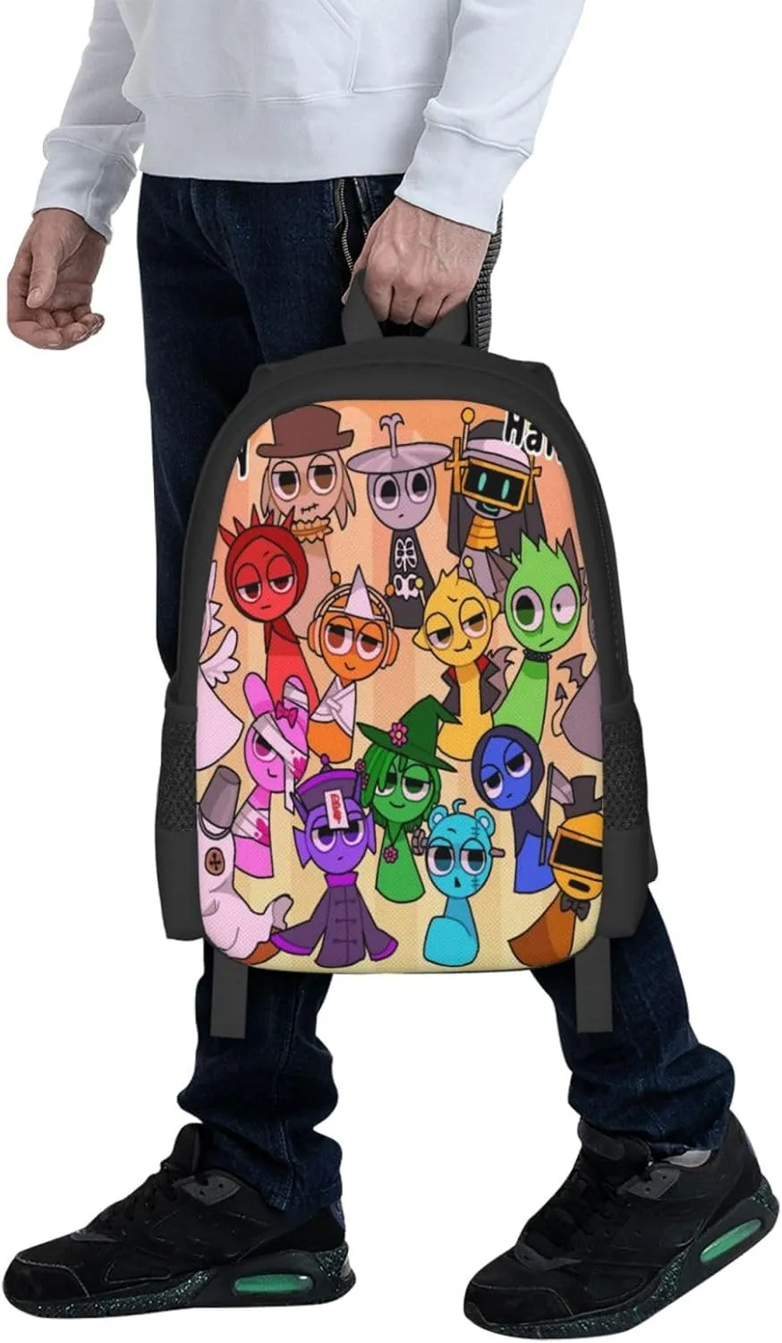 Sprunki Backpack Fashion Casual Travel Bag Classic Print Backpack