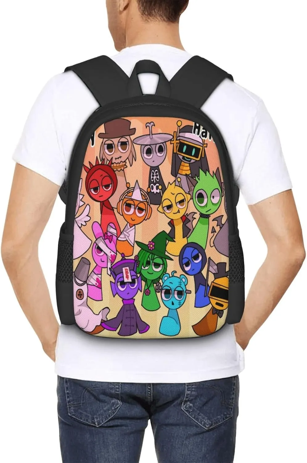 Sprunki Backpack Fashion Casual Travel Bag Classic Print Backpack
