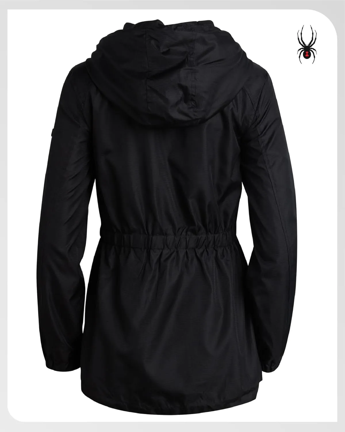 Spyder Womens Rain Jacket - Fleeced Lined Wind breaker Raincoat for Women Zip Up Wind & Water Resistant Jacket Women