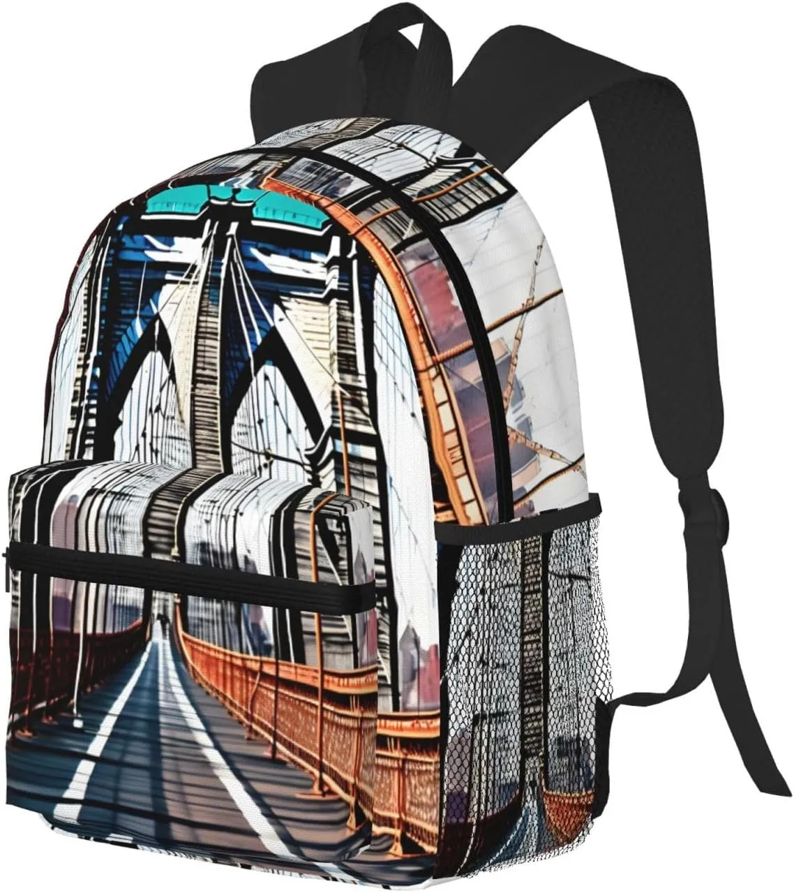 SSIMOO Brooklyn Bridge Print Trendy Leisure Backpack Your Ideal Travel Companion,A Must-Have For Outdoor Travels