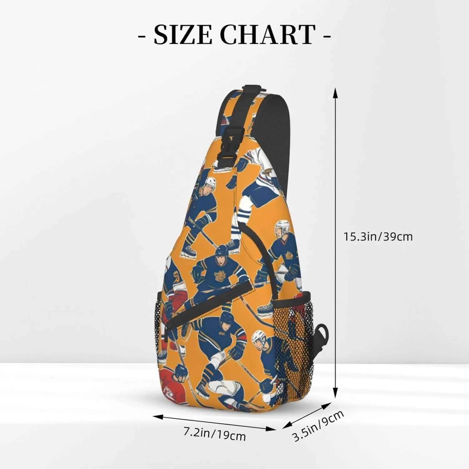 SSIMOO Hockey Versatile Travel Hiking Backpack-Perfect For Outdoor Cycling,Chest Shoulder Bag