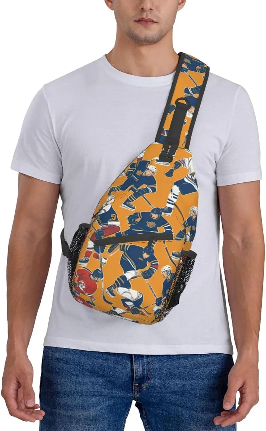 SSIMOO Hockey Versatile Travel Hiking Backpack-Perfect For Outdoor Cycling,Chest Shoulder Bag
