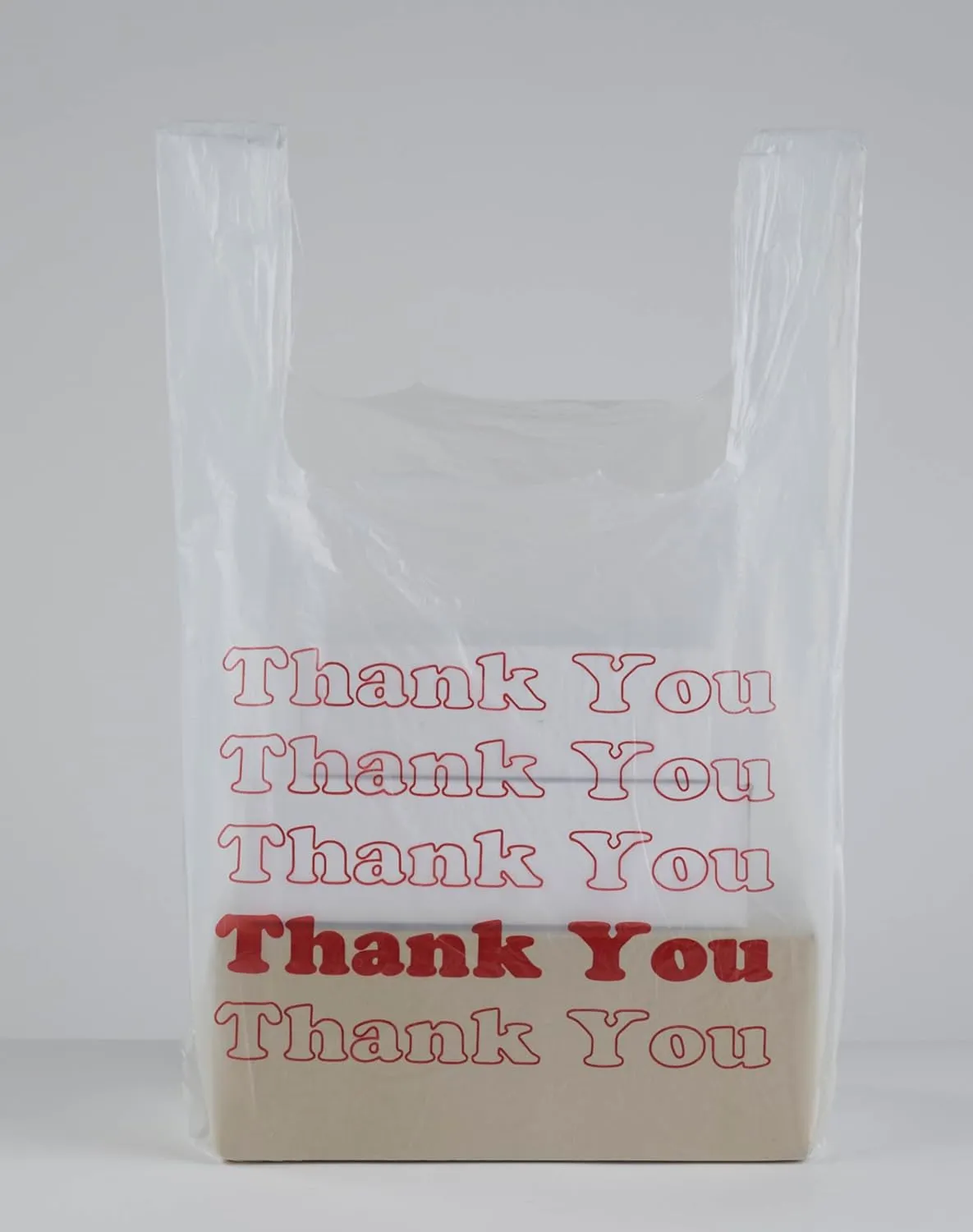 SSWBasics White Thank You Bags Case of 1000-11 ½” x 6" x 21" - Thickness .48mil HDPE- Standard Supermarket Size, Perfect for Grocery, Retail, Convenience Stores, Take-Out and Home Use
