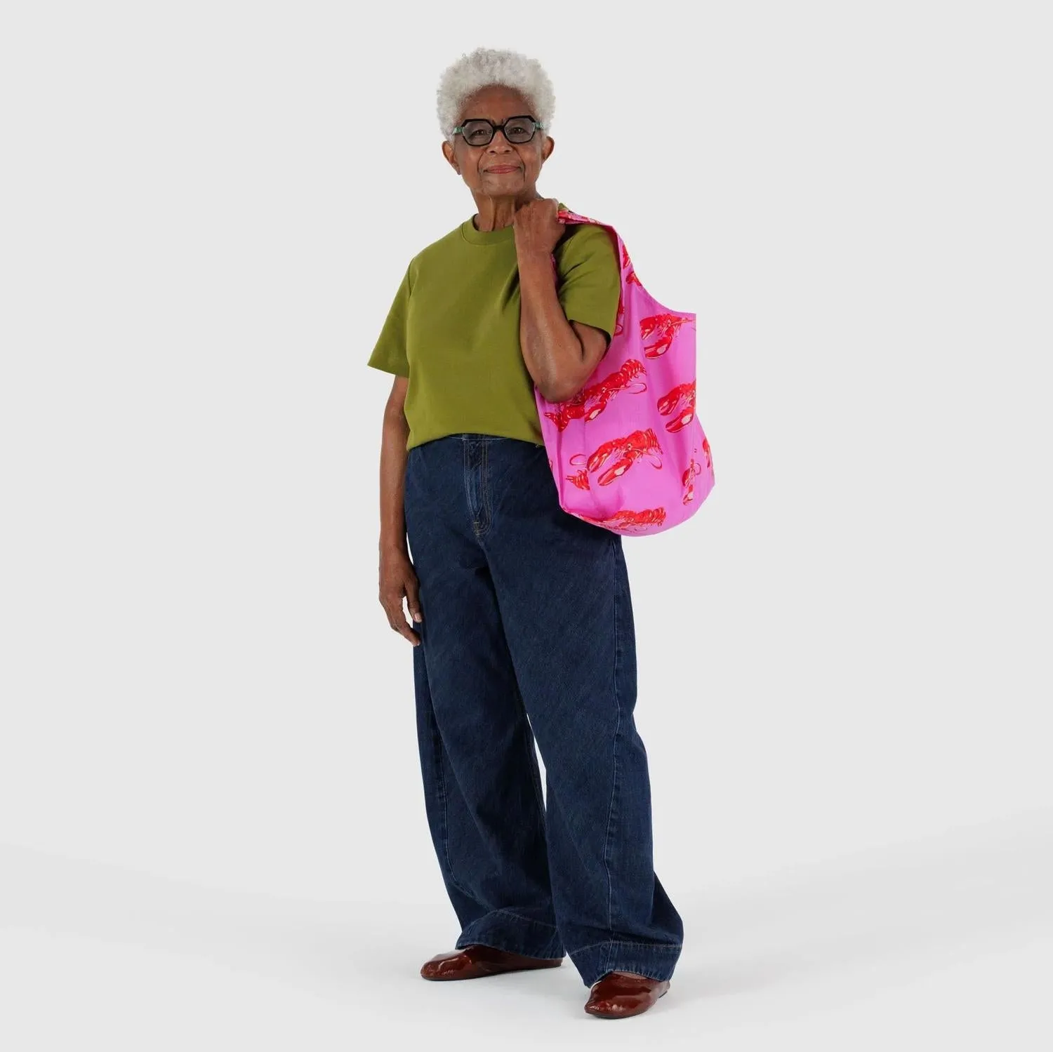Standard Reusable Tote: Pink Lobster