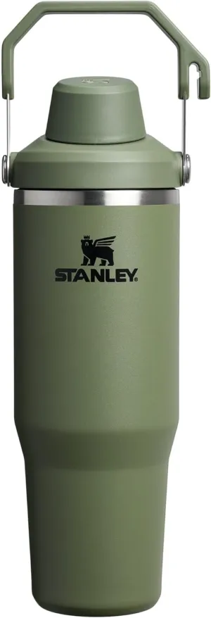 Stanley IceFlow 2.0 Fast Flow Tumbler with Handle 30 oz | Twist On Angled Spout Lid | Leakproof Water Bottle | Insulated Stainless Steel | BPA-Free | Dried Pine