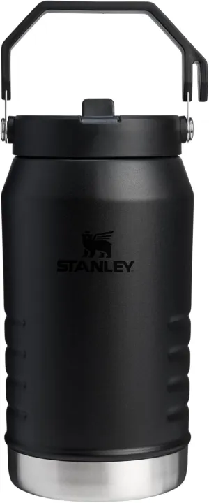 Stanley IceFlow 2.0 Flip Straw Jug with Handle 64 oz | Twist On Lid and Flip Up Straw | Leakproof for Travel and Sports | Insulated Stainless Steel | BPA-Free | Black 2.0