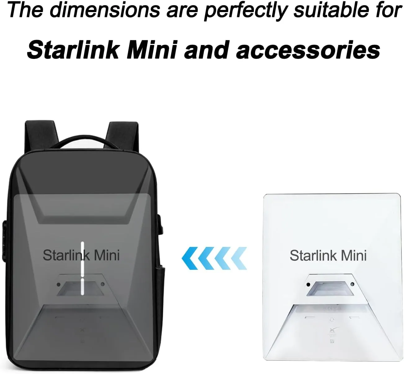 Starlink Mini Travel Bag, Starlink Storage Bag, Outdoor Travel Bag, Handbag for Starlink Dish and All Accessories, Easy to Carry for RV and Outdoor Camping Trips, Black
