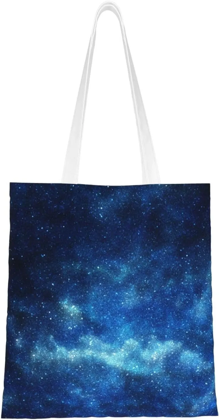 Starry Sky Wallpaper Tote Bag Reusable Shoulder Tote Bag For Women Lady Vacation, Shopping, Work