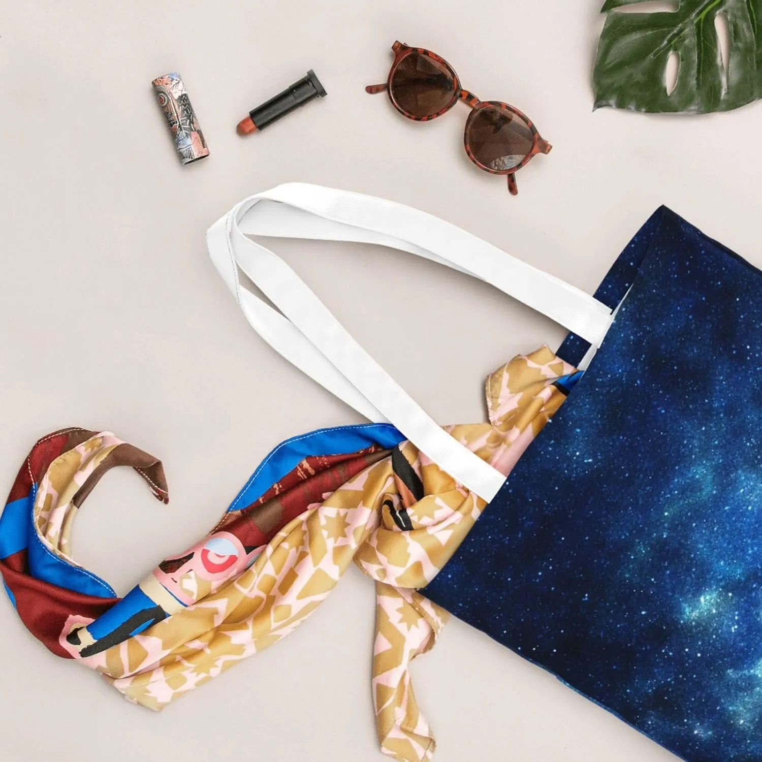 Starry Sky Wallpaper Tote Bag Reusable Shoulder Tote Bag For Women Lady Vacation, Shopping, Work