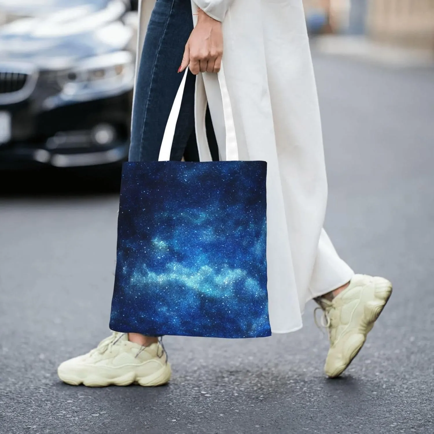 Starry Sky Wallpaper Tote Bag Reusable Shoulder Tote Bag For Women Lady Vacation, Shopping, Work