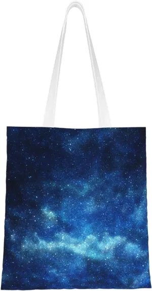 Starry Sky Wallpaper Tote Bag Reusable Shoulder Tote Bag For Women Lady Vacation, Shopping, Work