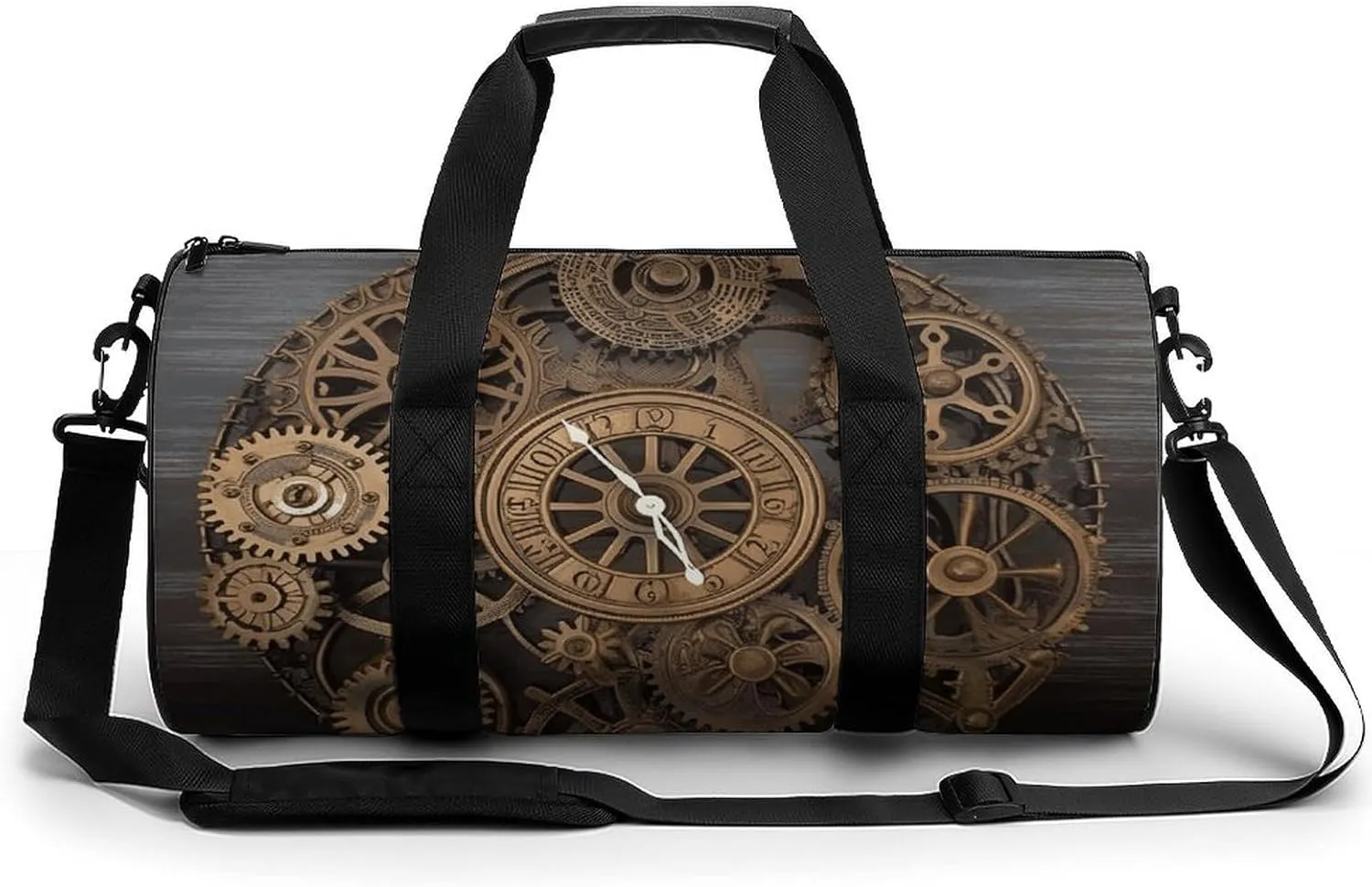 Steampunk Gears Clock Gym Bag for Men Women Water Resistant Duffle Bag Travel Lightweight Bag for Travel Sports