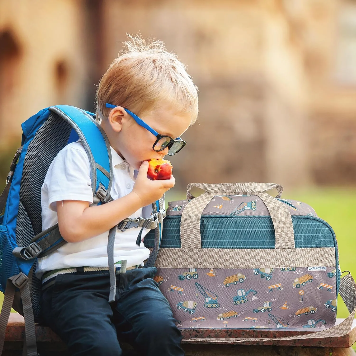 Stephen Joseph Kids Duffle Bag - Overnighter for Boys & Girls, Travel Carry-On Size