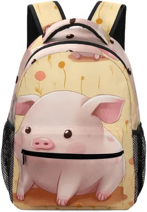 Stylish Backpack, Colorful Cute Pig Print Durable Backpack Travel Backpack Hiking Backpack Ergonomic Backpack Comfortable Backpack