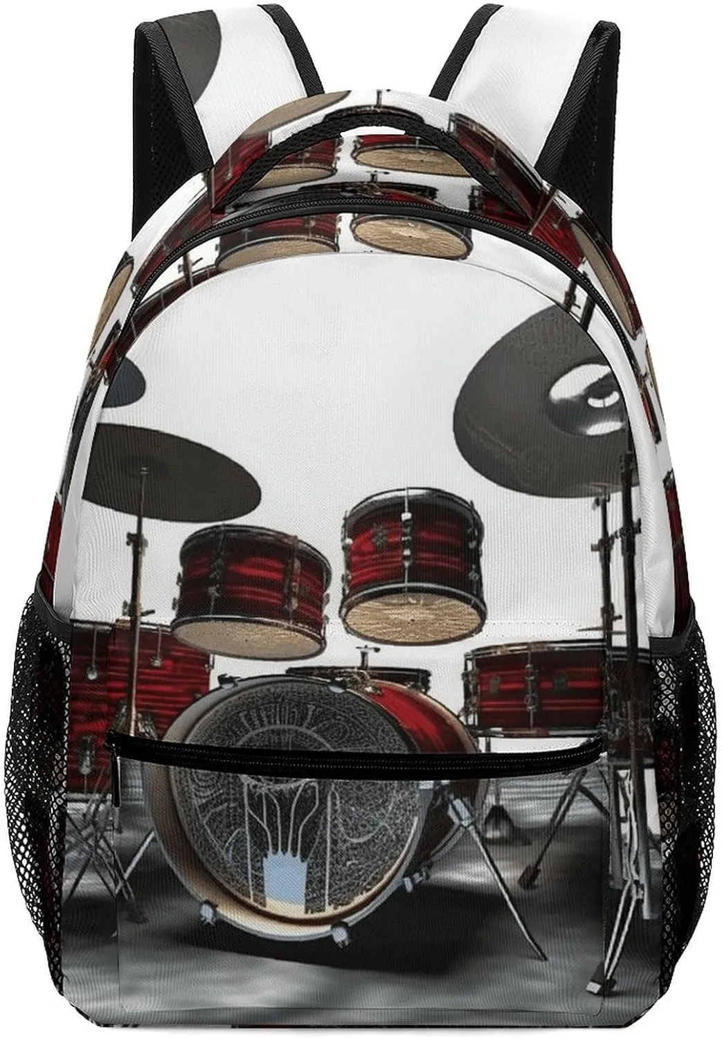 Stylish Backpack, Cool Drum Set Print Durable Backpack Travel Backpack Hiking Backpack Ergonomic Backpack Comfortable Backpack