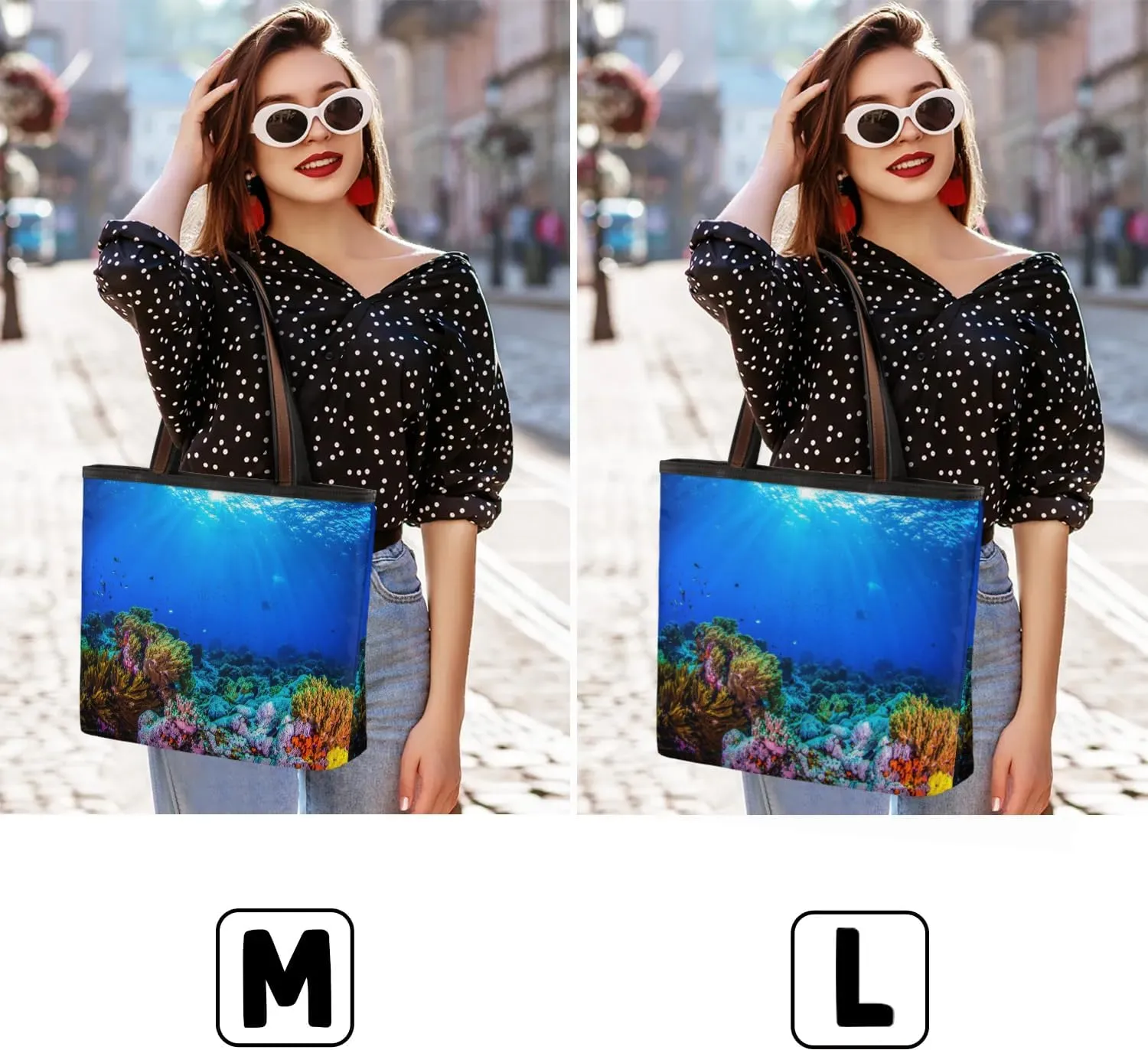 Submarine Corals Tote Bag for Women Womens Handbags Tote Bags for Travel Beach Gym