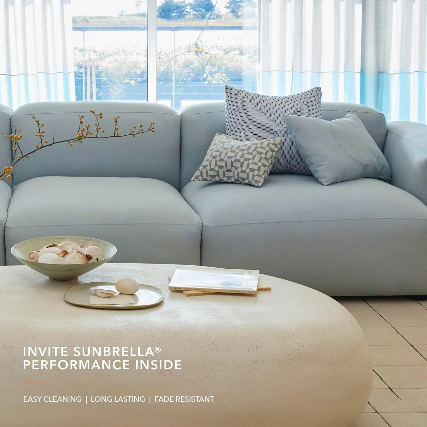 Sunbrella Canvas 5476-0000 Heather/Beige, Fabric by the Yard