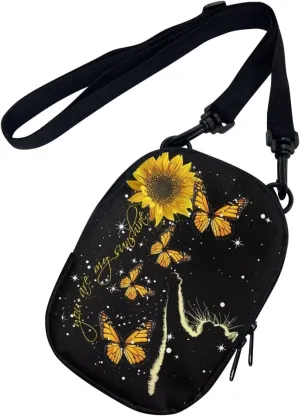 Suobstales Messenger Bag for Women Crossbody Zipper Bag with Adjustable Strap Portable Phone Purse Shoulder Handbag