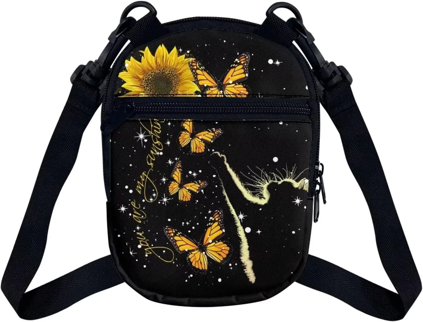 Suobstales Messenger Bag for Women Crossbody Zipper Bag with Adjustable Strap Portable Phone Purse Shoulder Handbag