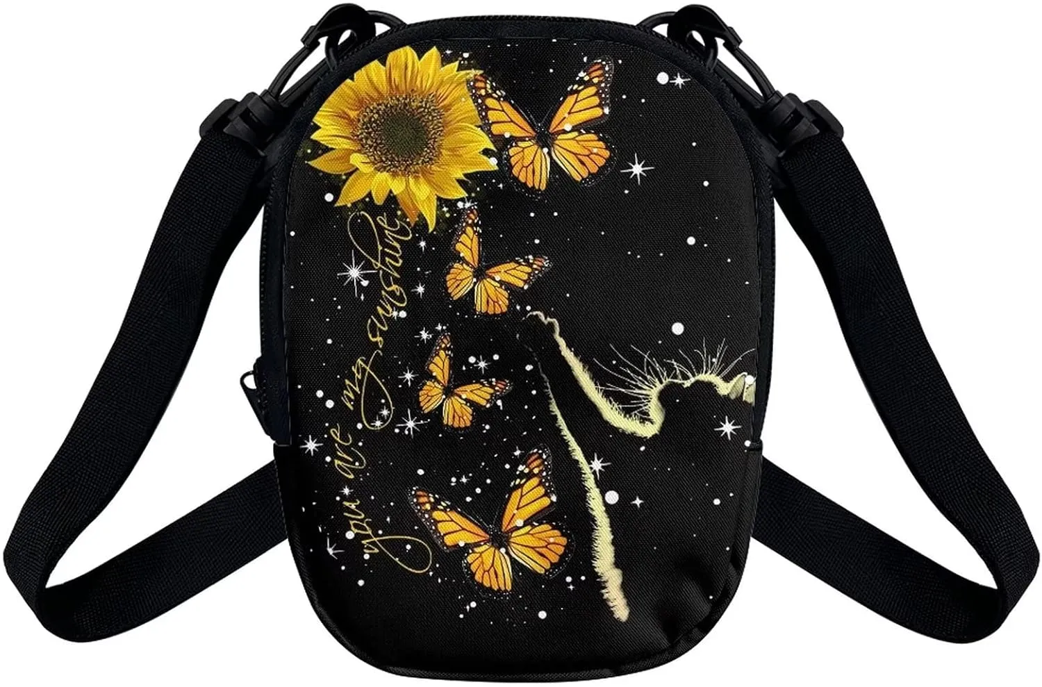 Suobstales Messenger Bag for Women Crossbody Zipper Bag with Adjustable Strap Portable Phone Purse Shoulder Handbag