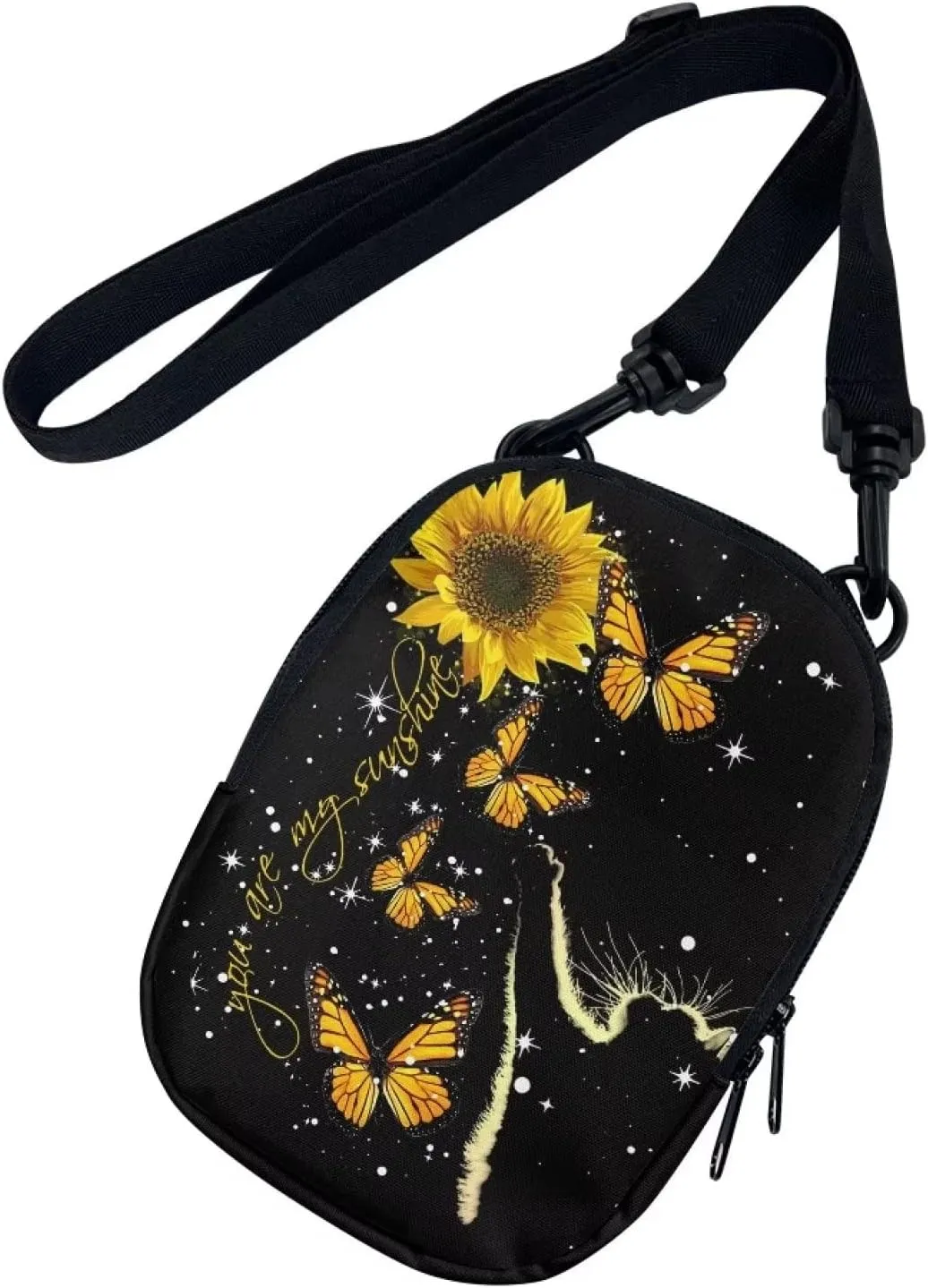 Suobstales Messenger Bag for Women Crossbody Zipper Bag with Adjustable Strap Portable Phone Purse Shoulder Handbag