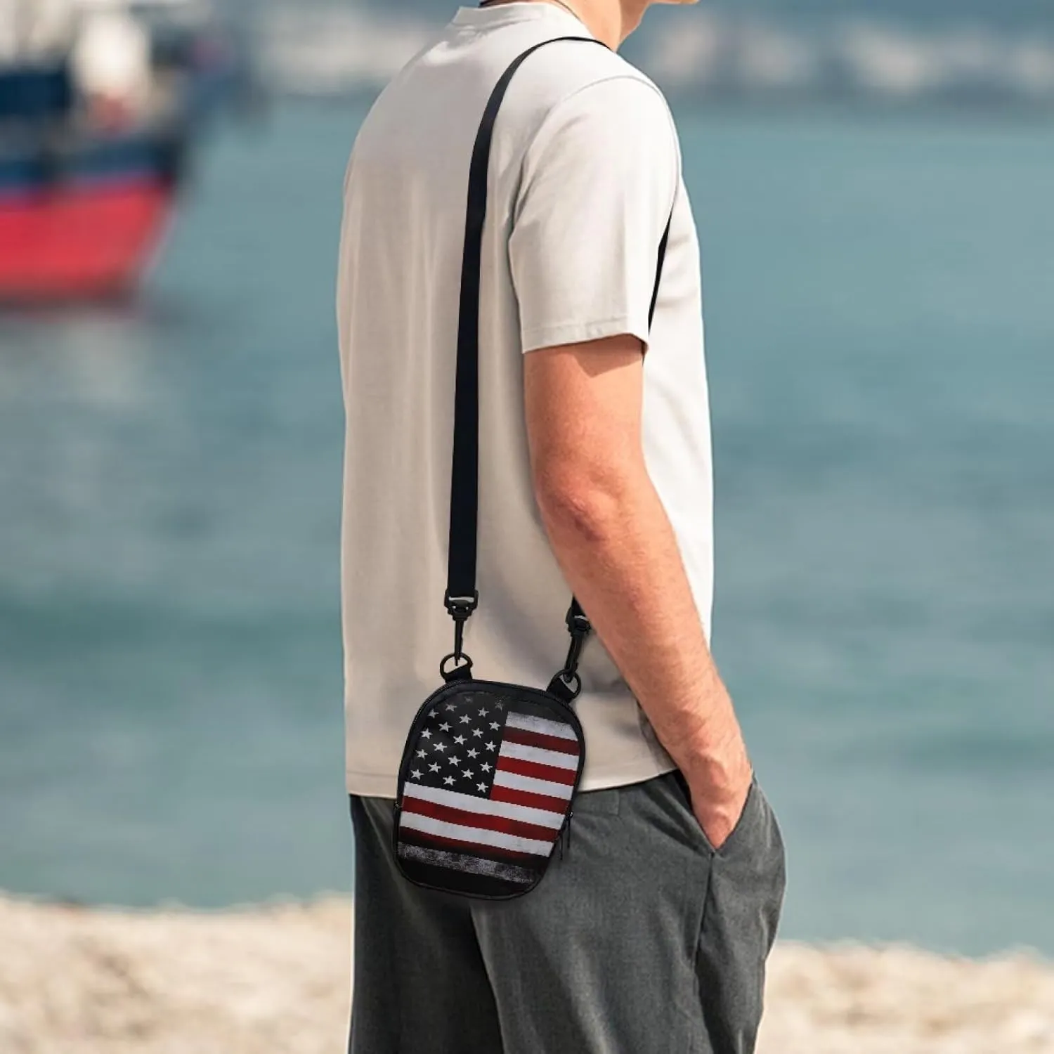 Suobstales Small Crossbody Bags for Men Casual Shoulder Bag Chest Bag Youth Messenger Bag Purses and Bags