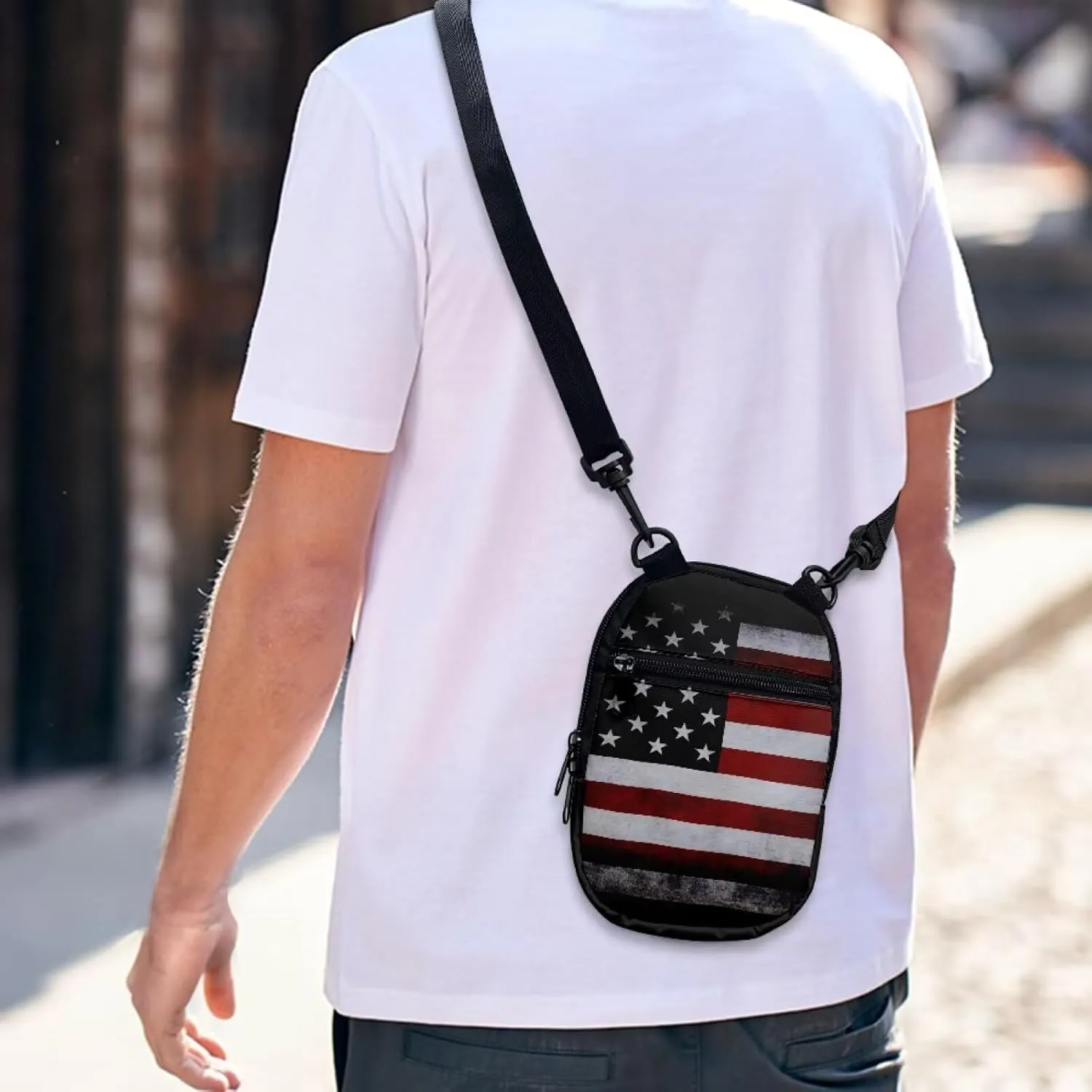 Suobstales Small Crossbody Bags for Men Casual Shoulder Bag Chest Bag Youth Messenger Bag Purses and Bags